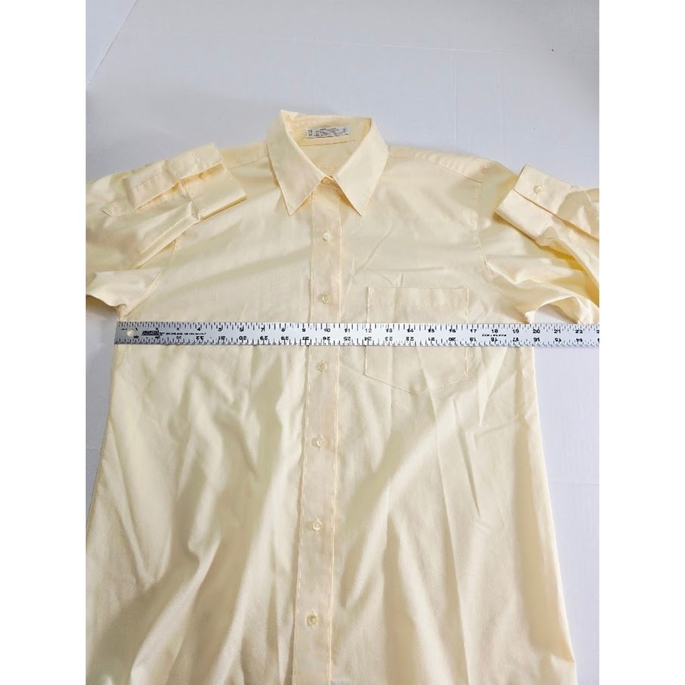 Foxcroft Wrinkle Free Womens Yellow Long Sleeve Button Up Shirt Size 6 small - Picture 5 of 9